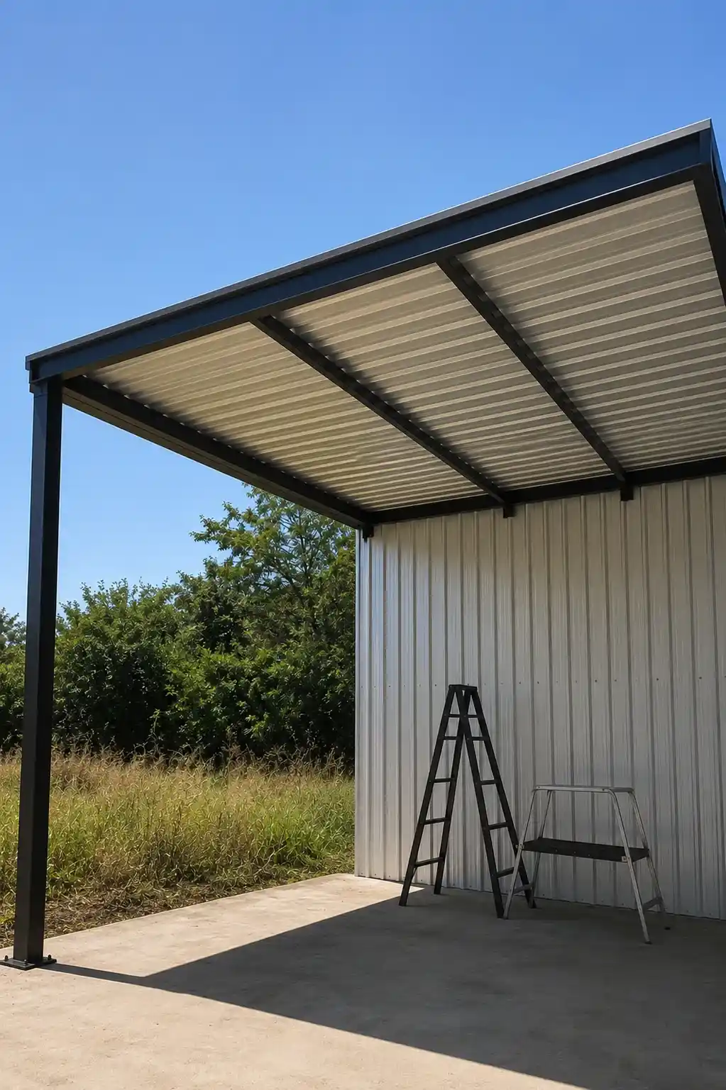 Techumbres de lámina estructural para patios y jardines en Puebla