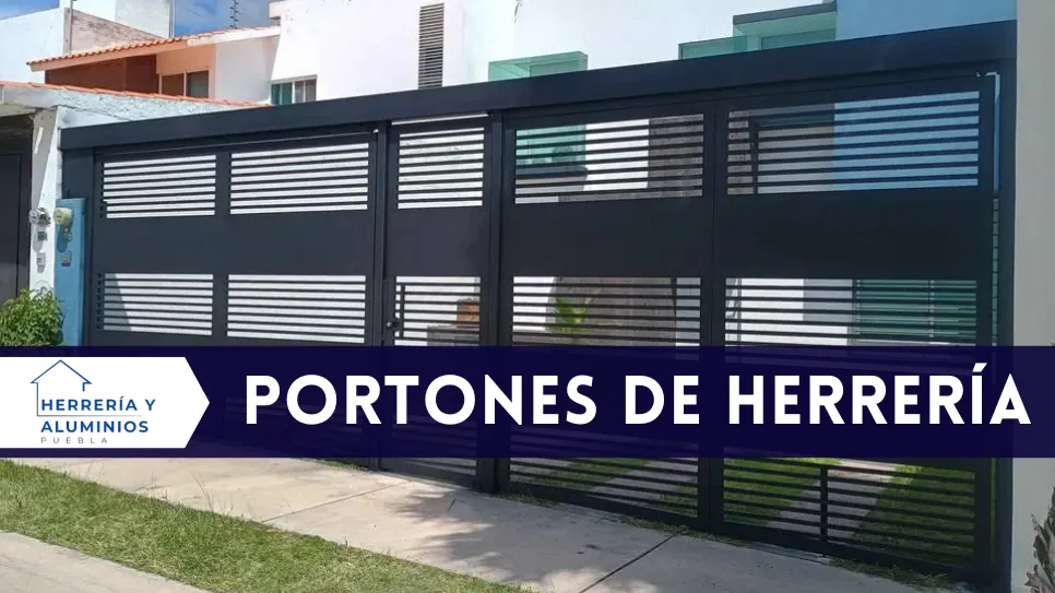 Instalación de Portones de herrería negra en Puebla